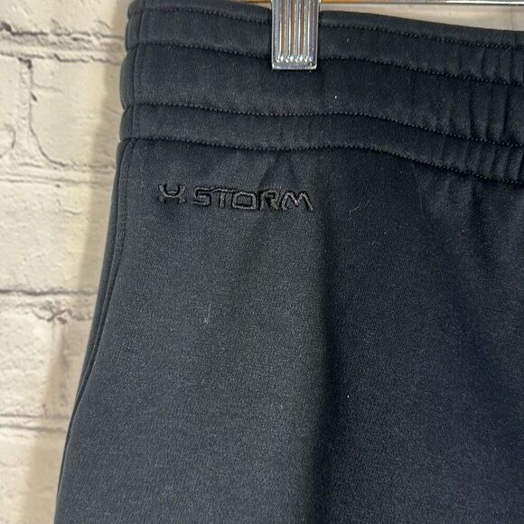 Under Armour Semi Fitted Black Sweat Athletic Storm Pants size M Medium - Picture 3 of 10